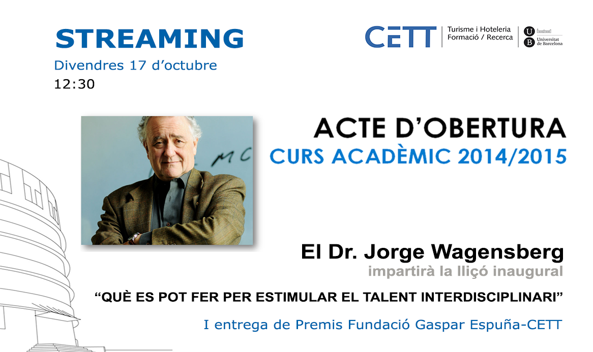 Fotografía de: Sigue en directo la inauguración del Curso Académico 2014/2015 del Campus Internacional CETT  | CETT